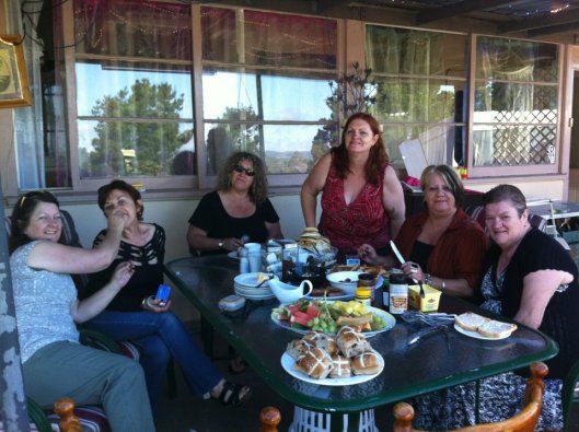 Some of the girls visiting