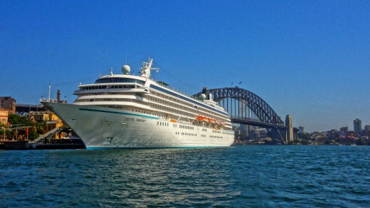 Cruise liner in dock