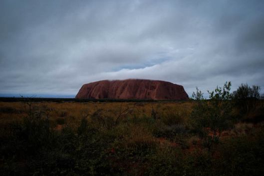 low lying cloud at Uluru